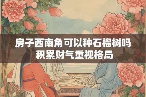 房子西南角可以种石榴树吗 积累财气重视格局