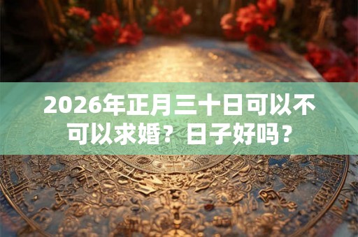 2026年正月三十日可以不可以求婚？日子好吗？