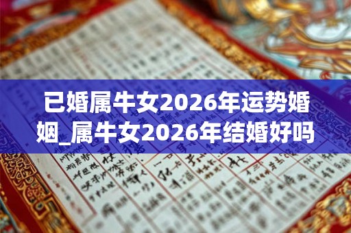 已婚属牛女2026年运势婚姻_属牛女2026年结婚好吗