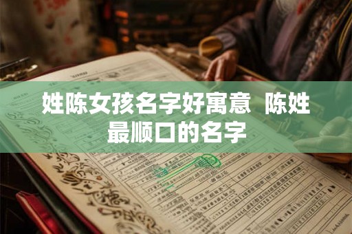 姓陈女孩名字好寓意  陈姓最顺口的名字