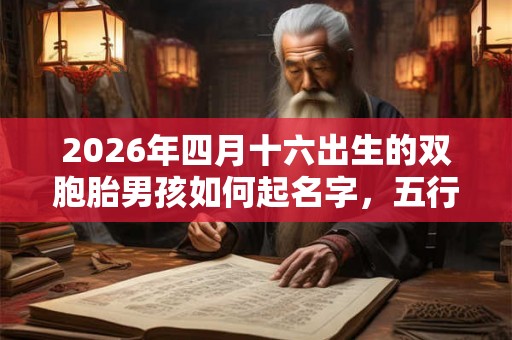 2026年四月十六出生的双胞胎男孩如何起名字，五行属什么
