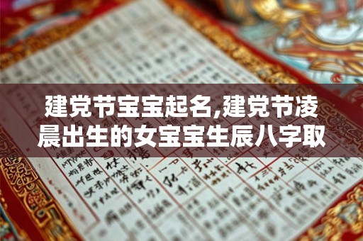 建党节宝宝起名,建党节凌晨出生的女宝宝生辰八字取名方法