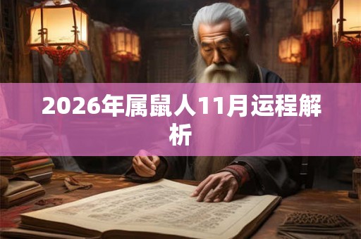 2026年属鼠人11月运程解析