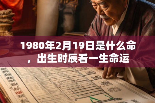 1980年2月19日是什么命，出生时辰看一生命运