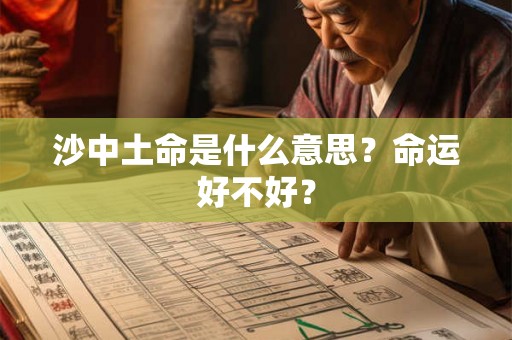 沙中土命是什么意思？命运好不好？