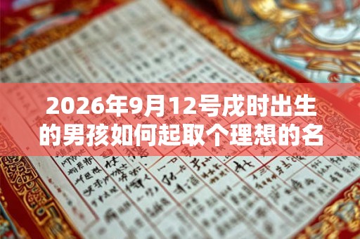2026年9月12号戌时出生的男孩如何起取个理想的名字，五行属什么