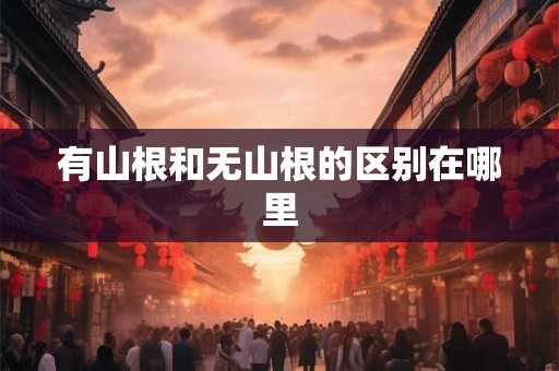 有山根和无山根的区别在哪里
