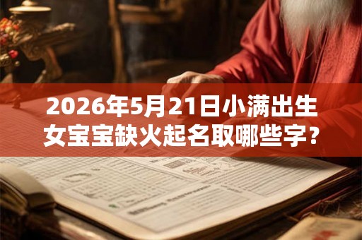 2026年5月21日小满出生女宝宝缺火起名取哪些字？