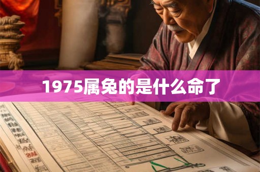 1975属兔的是什么命了