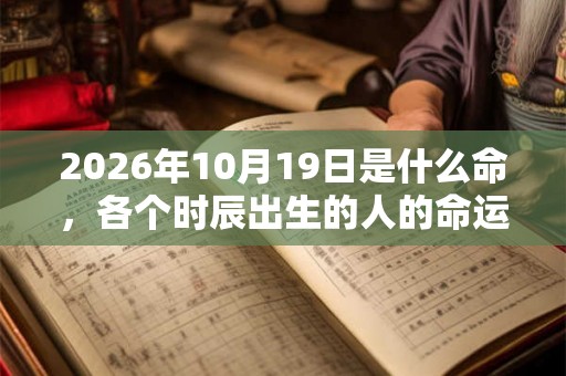 2026年10月19日是什么命,各个时辰出生的人的命运 2026年10月19日是什么命,各个时辰出生的人的命运