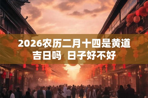 2026农历二月十四是黄道吉日吗  日子好不好