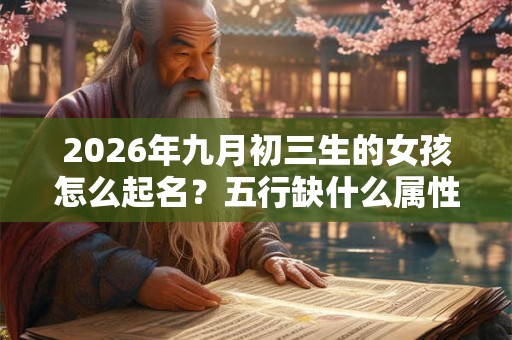 2026年九月初三生的女孩怎么起名？五行缺什么属性呢？