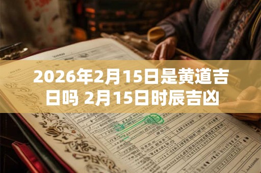 2026年2月15日是黄道吉日吗 2月15日时辰吉凶