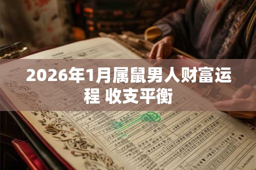 2026年1月属鼠男人财富运程 收支平衡