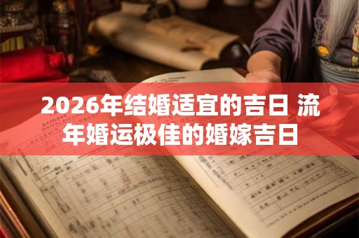 2026年结婚适宜的吉日 流年婚运极佳的婚嫁吉日