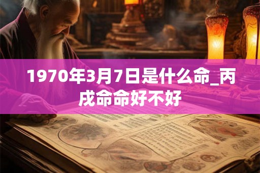 1970年3月7日是什么命_丙戌命命好不好