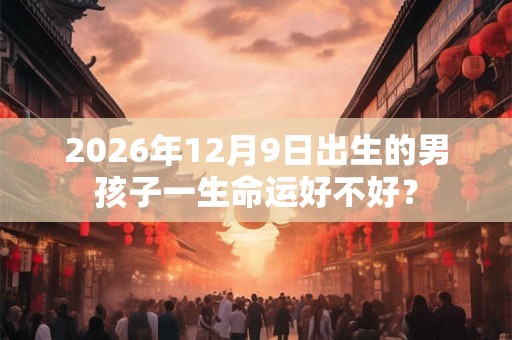 2026年12月9日出生的男孩子一生命运好不好？