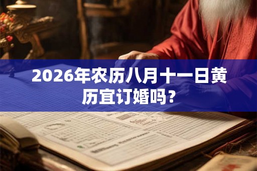 2026年农历八月十一日黄历宜订婚吗？