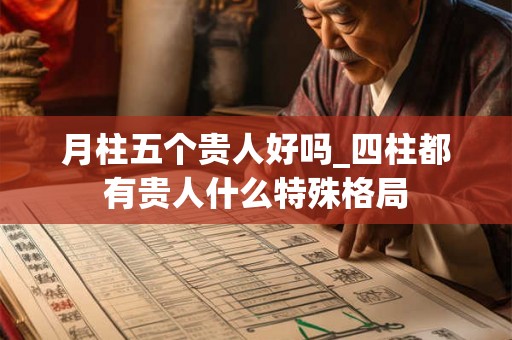 月柱五个贵人好吗_四柱都有贵人什么特殊格局