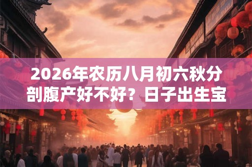 2026年农历八月初六秋分剖腹产好不好？日子出生宝宝命运？