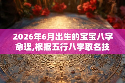 2026年6月出生的宝宝八字命理,根据五行八字取名技巧