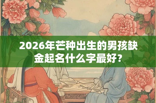 2026年芒种出生的男孩缺金起名什么字最好？