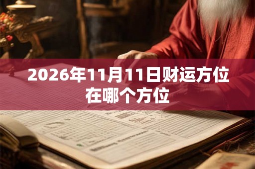 2026年11月11日财运方位在哪个方位