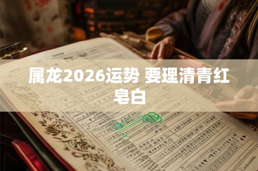 属龙2026运势 要理清青红皂白 属龙2026运势 要理清青红皂白