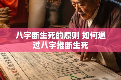 八字断生死的原则 如何通过八字推断生死