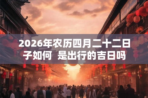 2026年农历四月二十二日子如何 是出行的吉日吗 2026年农历四月二十二日子如何 是出行的吉日吗