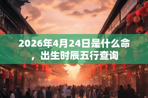 2026年4月24日是什么命，出生时辰五行查询