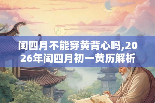闰四月不能穿黄背心吗,2026年闰四月初一黄历解析