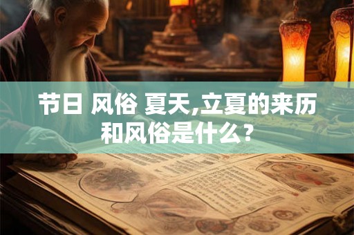 节日 风俗 夏天,立夏的来历和风俗是什么？