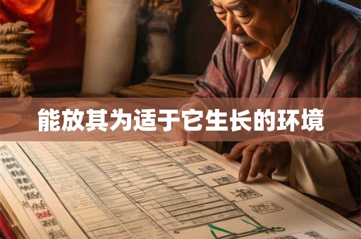 能放其为适于它生长的环境
