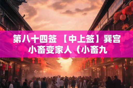 第八十四签 【中上签】巽宫 小畜变家人（小畜九