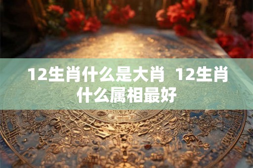 12生肖什么是大肖  12生肖什么属相最好
