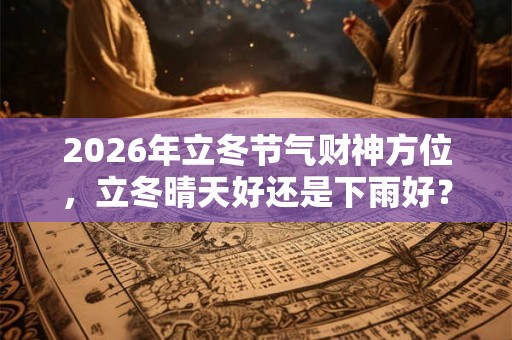 2026年立冬节气财神方位，立冬晴天好还是下雨好？