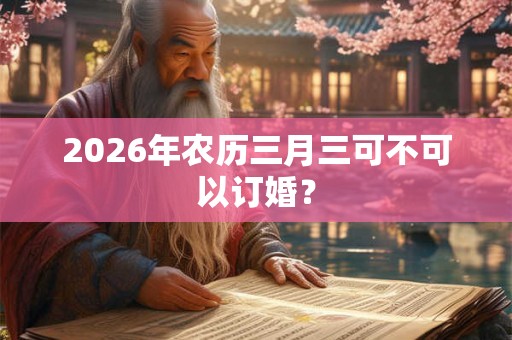 2026年农历三月三可不可以订婚? 2026年农历三月三可不可以订婚?
