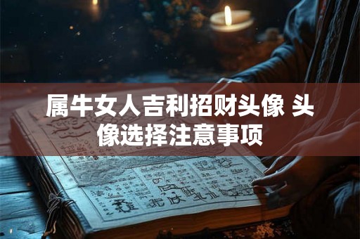 属牛女人吉利招财头像 头像选择注意事项