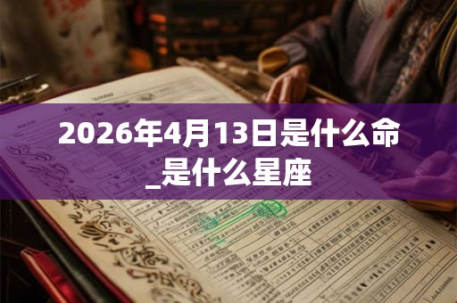 2026年4月13日是什么命_是什么星座