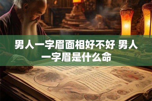 男人一字眉面相好不好 男人一字眉是什么命