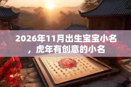 2026年11月出生宝宝小名，虎年有创意的小名