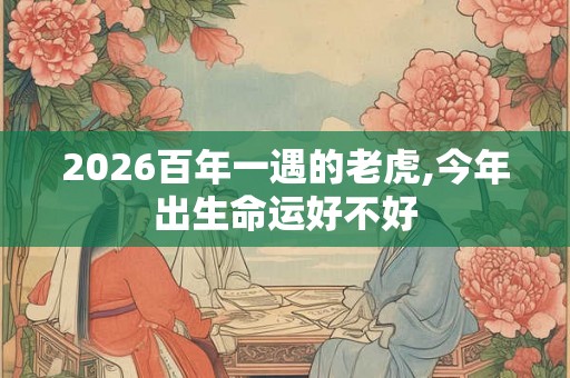 2026百年一遇的老虎,今年出生命运好不好