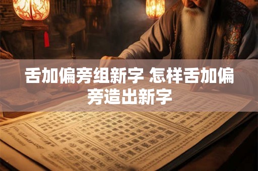 舌加偏旁组新字 怎样舌加偏旁造出新字