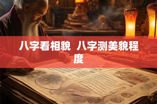 八字看相貌  八字测美貌程度