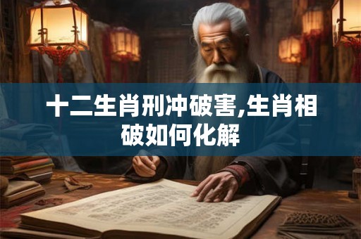 十二生肖刑冲破害,生肖相破如何化解