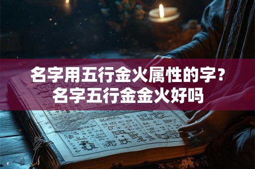 名字用五行金火属性的字？名字五行金金火好吗