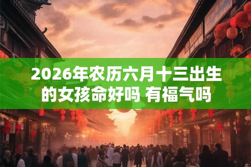 2026年农历六月十三出生的女孩命好吗 有福气吗 2026年农历六月十三出生的女孩命好吗 有福气吗
