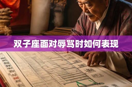 双子座面对辱骂时如何表现 双子座面对辱骂时如何表现