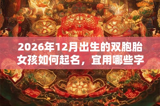 2026年12月出生的双胞胎女孩如何起名，宜用哪些字